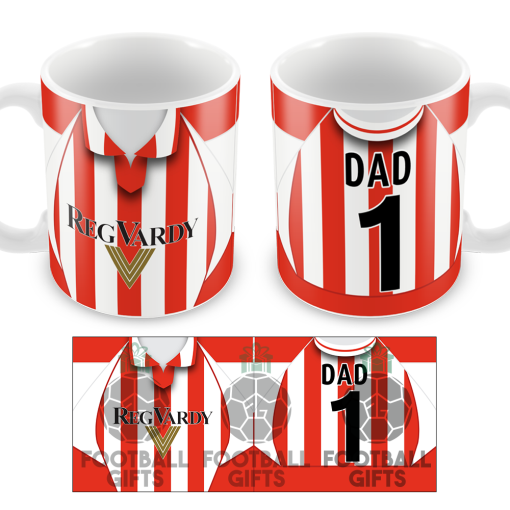 No.1 Dad Sunderland Retro Home 2002 Shirt Mug Fathers Day Classic Kits