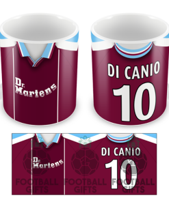 West Ham Utd Di Canio 10 Retro Home 1999 Shirt Mug Classic Kits