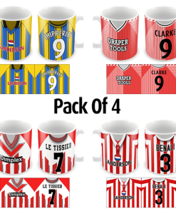 Southampton Retro Shirt Mugs Classic Kits Pack Of 4