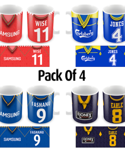Wimbledon Retro Shirt Mugs Classic Kits Pack Of 4