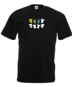 Leeds Utd Retro Kits Black T-Shirt Classic Kits