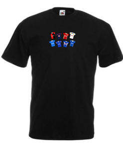Portsmouth Retro Kits Black T-Shirt Classic Kits