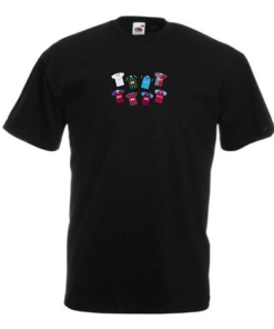 Aston Villa Retro Kits Black T-Shirt Classic Kits
