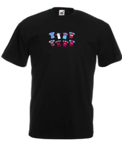 West Ham Retro Kits Black T-Shirt Classic Kits