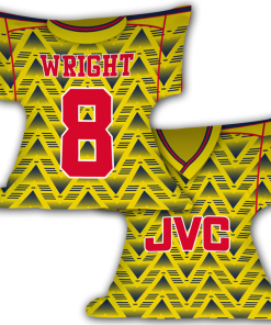 Arsenal Away 1991 Retro Shirt Cushion Wright 8