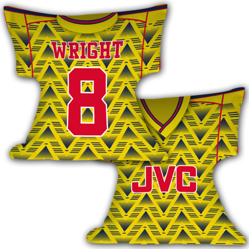 Arsenal Away 1991 Retro Shirt Cushion Wright 8