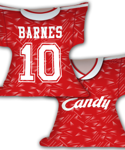 Liverpool Home 1989 Retro Shirt Cushion Barnes 10