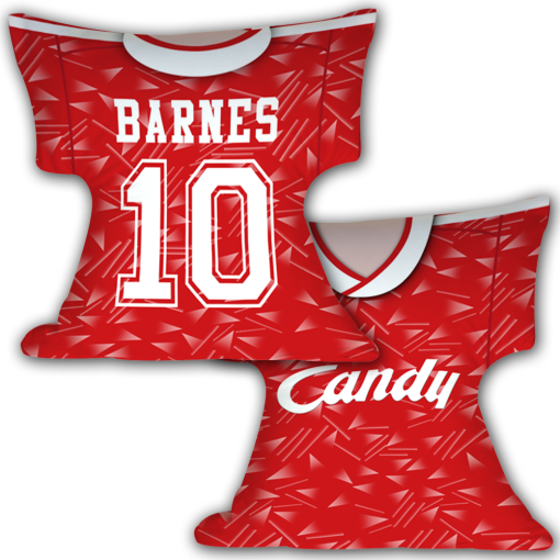 Liverpool Home 1989 Retro Shirt Cushion Barnes 10