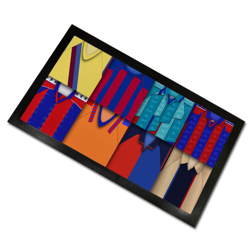 Barcelona Classic Shirts Retro Home & Away Shirts Kit Montage Bar Runner
