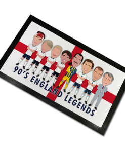 England Legends 1990s Bar Runner Mat Vector Heroes