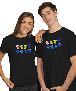 Chelsea Retro Kits Black T-Shirt Classic Kits - Image 4