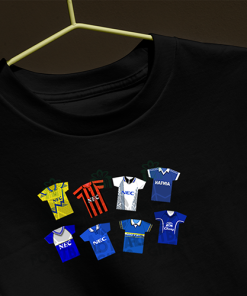 Everton Retro Kits Black T-Shirt Classic Kits - Image 3