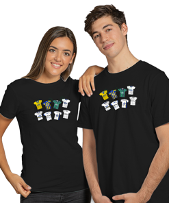 Leeds Utd Retro Kits Black T-Shirt Classic Kits - Image 4