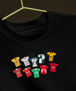 Liverpool Retro Kits Black T-Shirt Classic Kits - Image 3