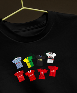 Man Utd Retro Kits Black T-Shirt Classic Kits - Image 3