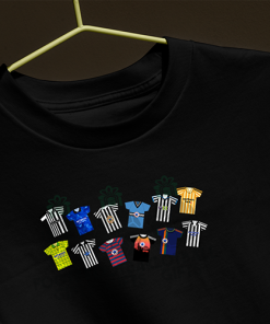 Newcastle Utd Retro Kits Black T-Shirt Classic Kits - Image 3