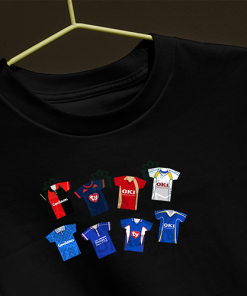 Portsmouth Retro Kits Black T-Shirt Classic Kits - Image 3