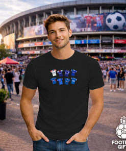 Alternative view of Rangers Retro Kits Black T-Shirt Classic Kits