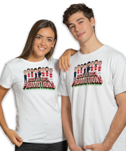 Wrexham Back To Back Promotions White T-Shirt Vector Heroes