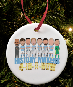 Man City Champions 2024 Christmas Tree Decoration 4 In A Row History Makers