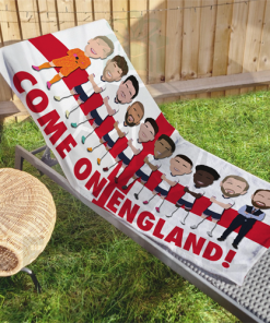 England Beach Towel Come On England Euro 2024