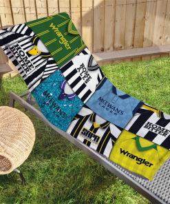 Notts County Classic Kits Montage Retro Shirt Beach Towel
