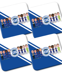Leicester Champions 2024 Coasters Pack Of 4 Vector Heroes