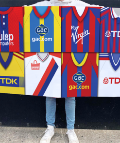 Crystal Palace Retro Kit Montage Football Flag High Quality Classic Kits