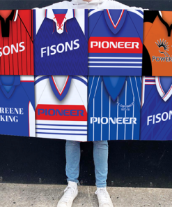 Ipswich Retro Kit Montage Football Flag High Quality Classic Kits
