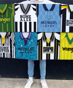 Notts County Retro Kit Montage Football Flag High Quality Classic Kits