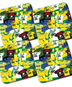 Norwich Retro Shirts Classic Kits Mash Coasters Pack Of 4