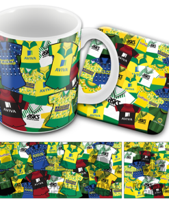 Norwich Retro Shirt Classic Kit Mash Mug and Coaster Set