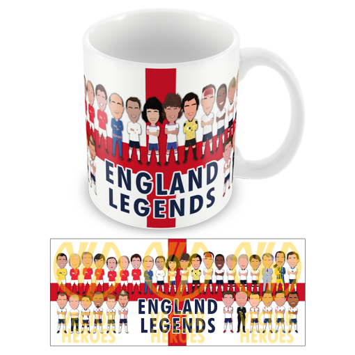 England Football Legends Mug Vector Heroes