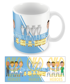 Man City Champions 2024 Vector Heroes Mug 4 In A Row History Makers