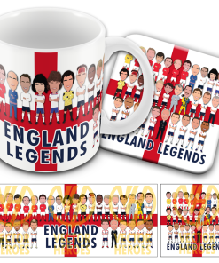 England Football Legends Mug and Coaster Set Vector Heroes