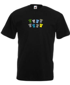 Notts County Retro Kits Black T-Shirt Classic Kits