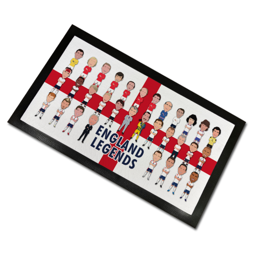 England Football Legends Bar Runner Mat Vector Heroes