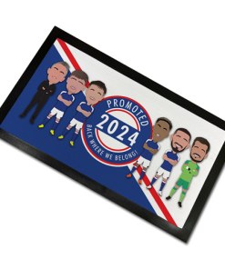 Ipswich Promoted 2024 Bar Runner Mat Vector Heroes