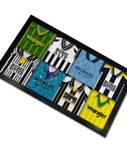 Notts County Classic Shirts Retro Home & Away Shirts Kit Montage Bar Runner