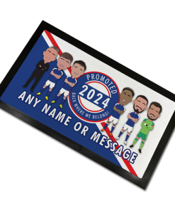 Ipswich Promoted 2024 Personalised Bar Runner Mat Vector Heroes