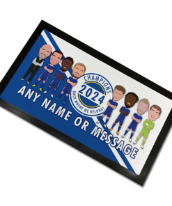 Leicester Champions 2024 Personalised Bar Runner Mat Vector Heroes