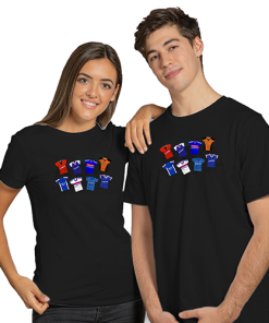 Ipswich Town Retro Kits Black T-Shirt Classic Kits - Image 4