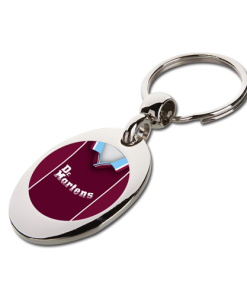 West Ham Retro Home 1999 Shirt Trolley Coin Keyring
