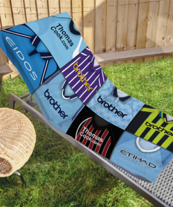 Man City Classic Kits Montage Retro Shirt Beach Towel