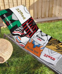 Swansea Classic Kits Montage Retro Shirt Beach Towel