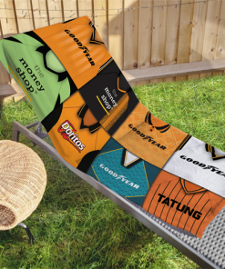Wolves Classic Kits Montage Retro Shirt Beach Towel