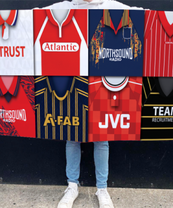 Aberdeen Retro Kit Montage Football Flag High Quality Classic Kits