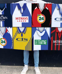 Blackburn Retro Kit Montage Football Flag High Quality Classic Kits