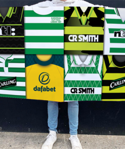 Celtic Retro Kit Montage Football Flag High Quality Classic Kits