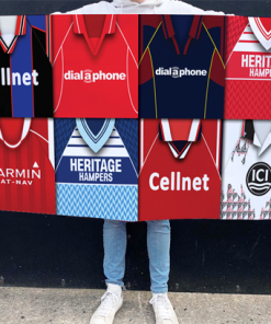 Middlesbrough Retro Kit Montage Football Flag High Quality Classic Kits